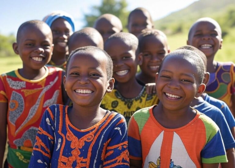 Child Support Grant Increased for May 2025 Amid Budget Cuts, South African children smiling brightly as parents receive their SASSA Child Support Grant